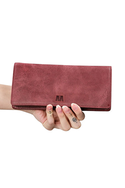 MFT Leather Design Златен унисекс портфейл от естествена кожа 3367 с отделени...