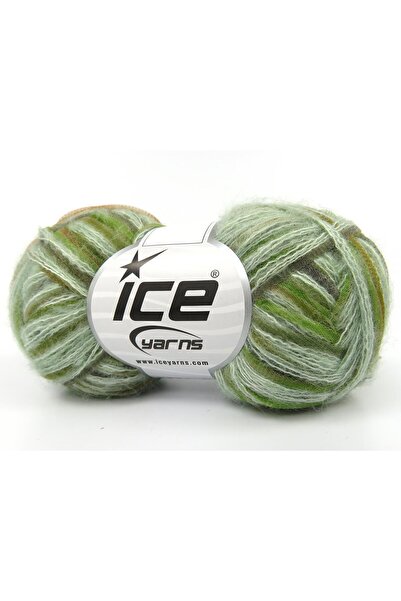 Ice yarns 8x50 جرام. صوف توكان، أكريليك، رمادي، ذهبي، درجات خضراء شتوية، صوف،...