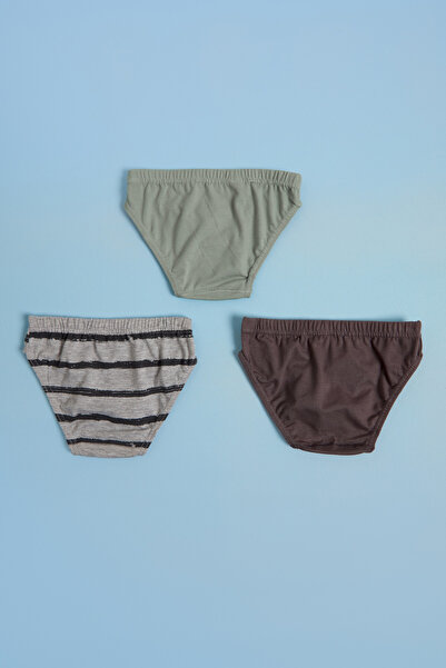 Fulla Moda Αγορικά σλιπ εσώρουχα 3 τεμαχίων με στάμπα ποδοσφαίρου