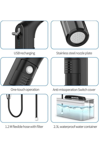 Fordeal Portable Travel Bidet, Electric Rechargeable Handheld Personal Bidet Sprayer