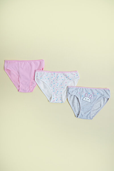 Fulla Moda Трусики для дівчаток з принтом кролика, 3 шт.