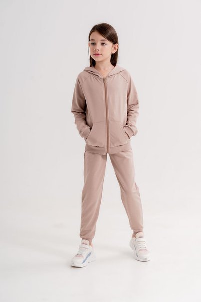 Mışıl Kids Set de trening sport cu fermoar pentru fete de bază