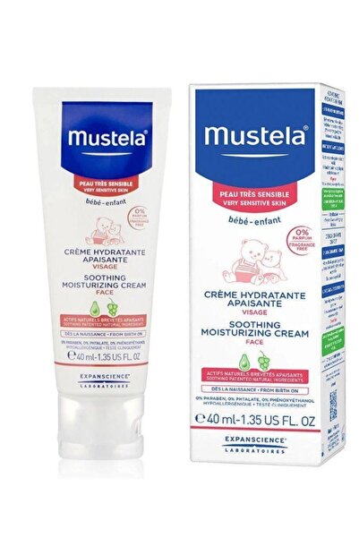 Mustela كريم الوجه المهدئ والمريح للبشرة الحساسة جدًا مع محتوى طبيعي 97% للأط...