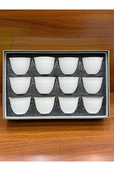 ALQANNAS 12-piece porcelain gold-lined coffee cups, elegant and high quality