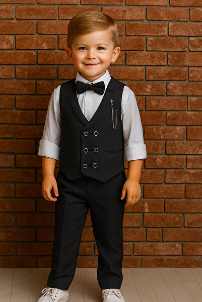 HAYTA Gyermek mellény ing szett 0-1 éves korig - 14 éves korig ezüst füstölt