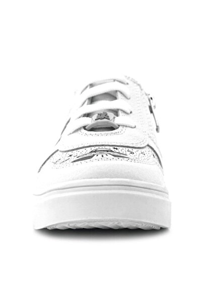 Rakerplus Tbons Special Design Genuine Leather White Lace-Up Zippered Children's Shoes