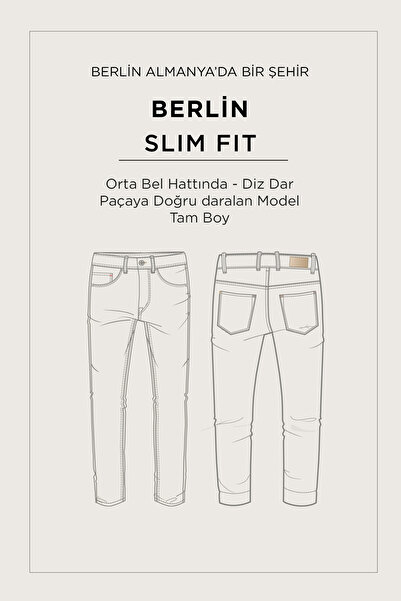 Avva Ανδρικό καφέ τζιν παντελόνι Berlin Slim Fit A42Y3532