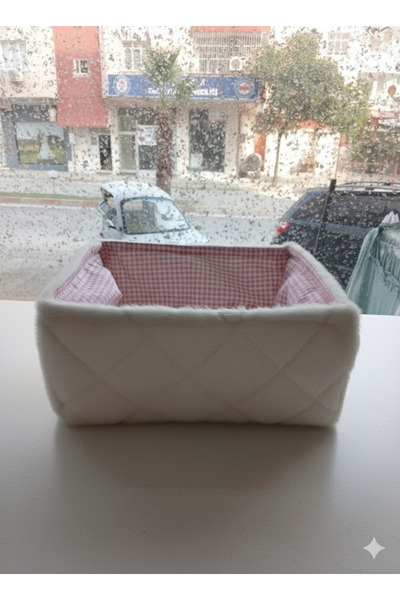 elma Ecru Color Plush Organizer