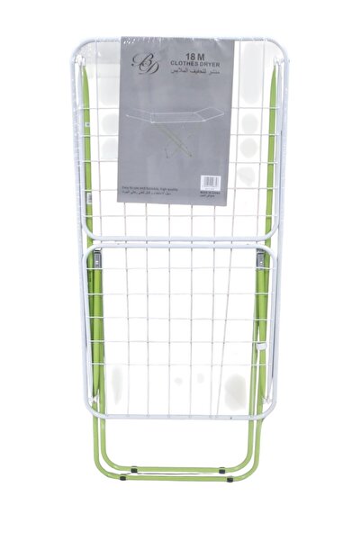B&D منشر تجفيف الملابس قابل للطي، 18 مترًا، أبيض وأخضر
