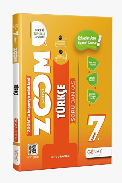 Günay Yayınları GÜNAY YAYINCILIK 7. SINIF ZOOM TÜRKÇE SORU BANKASI BECERİ TEM...