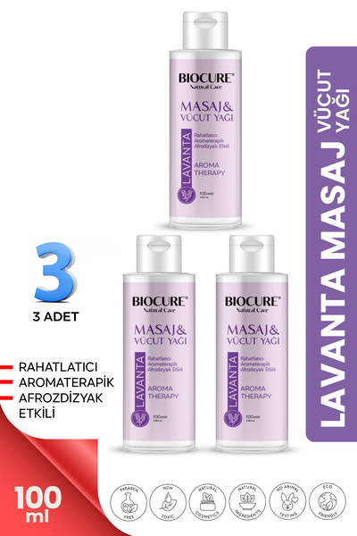 Biocure Rahatlatıcı-aromaterapik Etkili Masaj Yağı Ve Vücut Bakım Yağı / Lava...