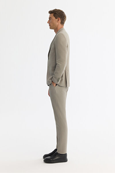 Avva Men's Mink Mono Collar Bi-Stretch Unlined Blazer Comfort Slim Fit Jacket A42Y4012