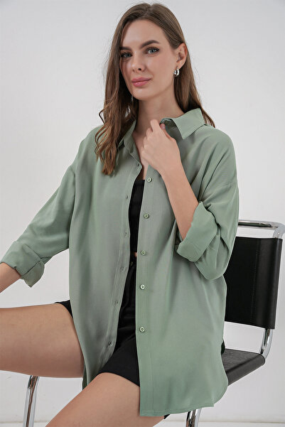 Bigdart 3785 Viscose Shirt - Çağla