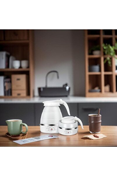 B&D Silicone Foldable Electric Kettle, 600 ml, 6 Settings, 600W, White
