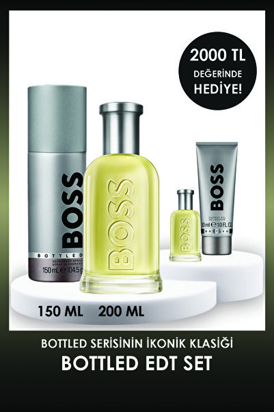 BOSS Bottled EDT 200 ml Erkek Parfüm & Bottled 150 ml Deodorant