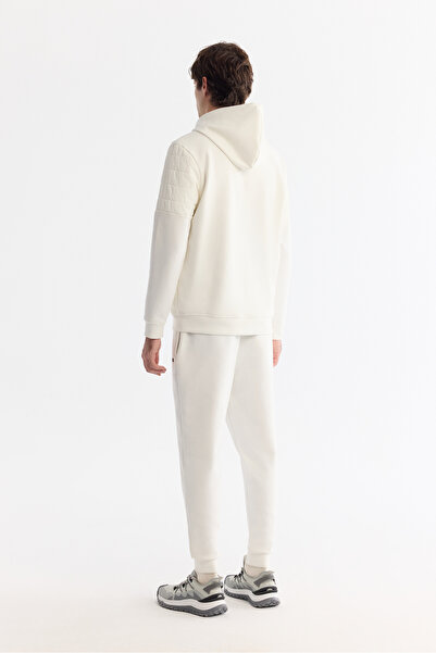 Avva Чоловічий екрю капюшон з бавовняною блискавкою еластан Regular Fit Sweatshirt A42Y1264