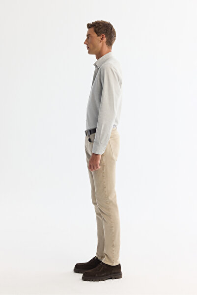 Avva Ανδρικό παντελόνι τζιν μπεζ, εύκαμπτο, που πλένεται, Berlin Slim Fit A42Y3500