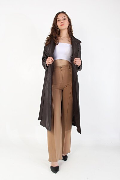 Mckanzie 2238 Belted Leather Overcoat