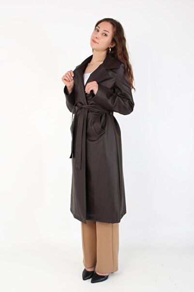 Mckanzie 2238 Belted Leather Overcoat