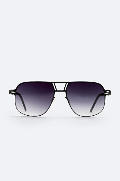 Avva Men's Black Square Hand Made Sunglasses A41Y8812