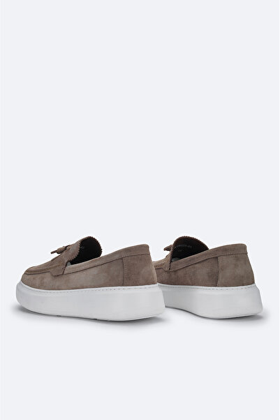 Avva Ανδρικά παπούτσια μοκασίνι από 100% σουέντ δέρμα βιζόν A41y8029