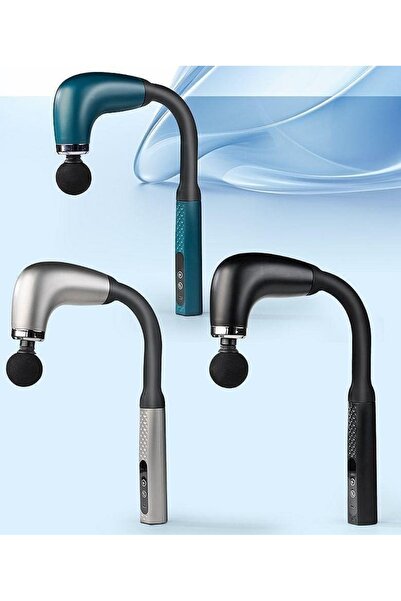 Denx Massage Gun with Extended Handle Revolutionary U-Shaped Back Massager With 4 Heads, 9 Speeds,(Black)