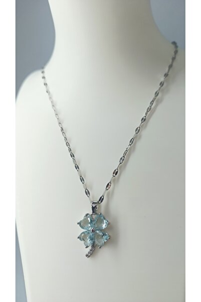 hediyesepetinde Yonca Tasarım Kadın Çelik Kolye – Gümüş Renk