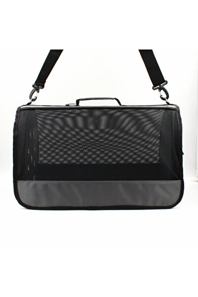 Lepus Mesh Bag Kedi Köpek Taşıma Çantası Gri 28X45X28 Cm