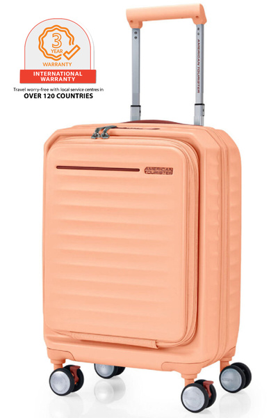 American Tourister AmericanTouristerFrontecSuitcase,54cm/20inch,Spinner,Polycarbonate,Apricot|USBPort|TSA008