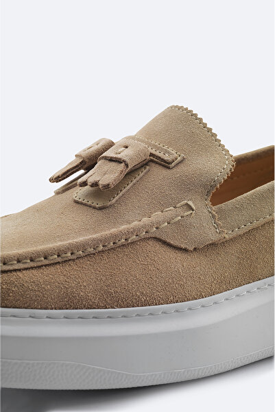 Avva Béžové pánské semišové kožené mokasíny - A41y8029