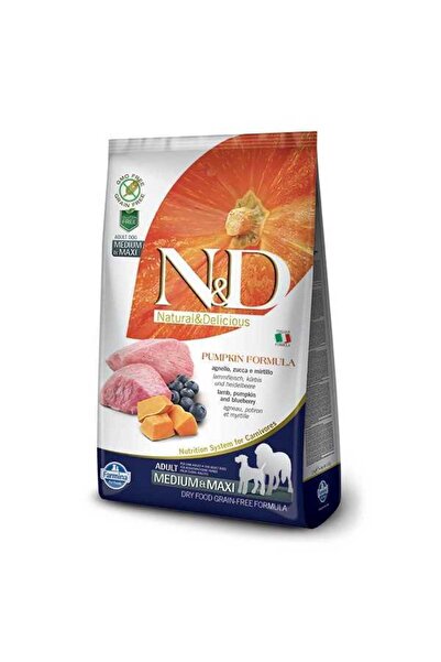 N&D Balkabaklı Kuzu Etli Medium Maxi Tahılsız Köpek Maması 2.5 Kg