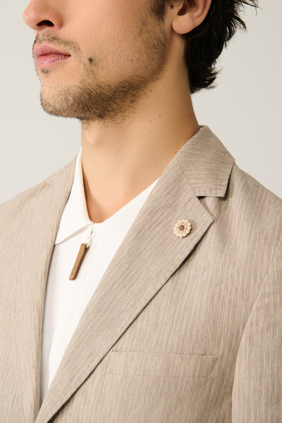 Avva Ανδρικό μπουφάν κοστούμι Comfort Slim Fit χωρίς επένδυση από βιζόν A41Y4060