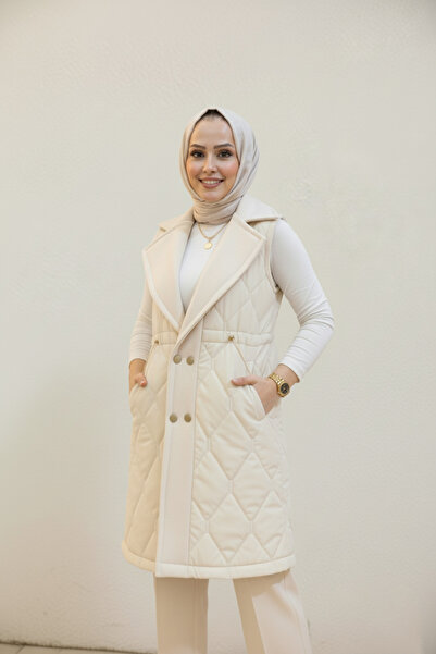 Safgiyim44 Premium Cashmere Detailed Vest Cream