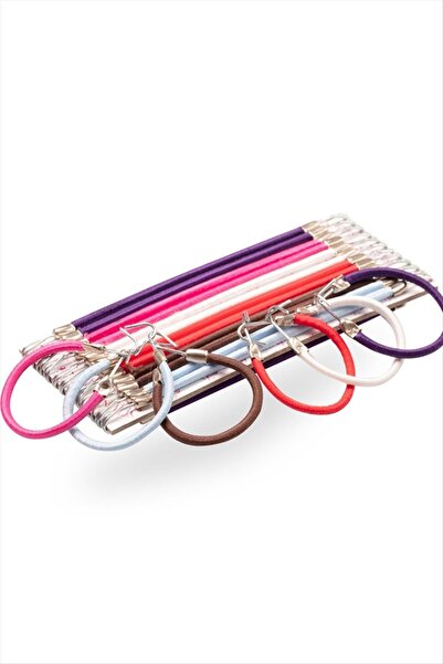 FREEDOM STOREE Πολύχρωμη πολυτελής πόρπη από καουτσούκ με γάντζο 24 τεμαχίων