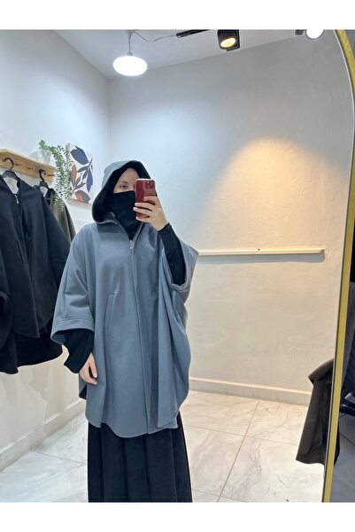 DİLNUVAR Hooded Bucket Poncho