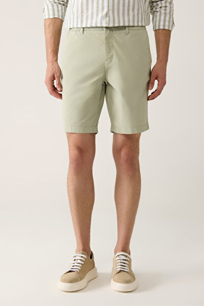 Avva Erkek Mint Yeşil Beli Lastikli Pamuklu Aspendos Relaxed Fit Şort A41Y3733