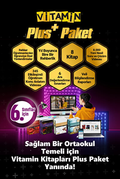 Vitamin 6. Sınıf Plus Paket | Rehberlik Uzmanıyla Birebir Görüşme | 8 Kitap, ...
