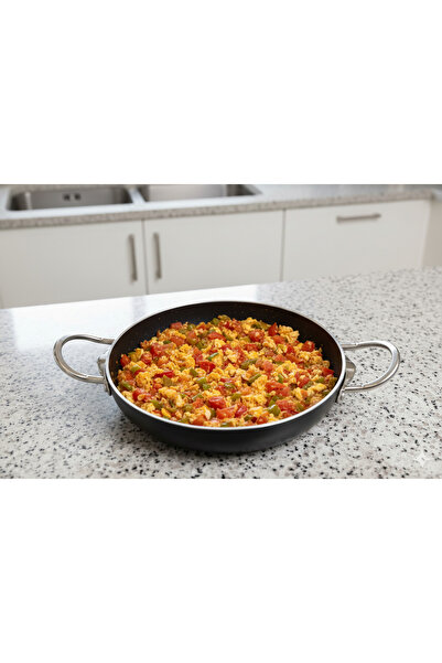MEŞELER Granite Sahan / Black Inox Handle Omelette