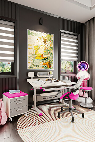 Creo Mobili Vega Premium Çekmeceli Çalışma Masası + Ofis Çalışma Koltuğu + Ke...