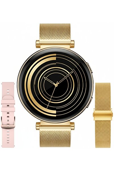 Smart Vibe Smartwatch AMOLED Ultra-Clear ViBE™ i9WEAR Bluetooth Call, Voice Assistant, Fitness 24/7, Gold