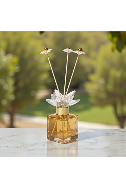 Genel Markalar Kristal Taşlı ve Altın Detaylı Koku Şişesi