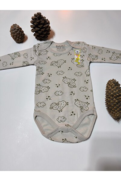 Şimo Butik Girl Boy Child Baby Long Sleeve Snap Fastener Bodysuit-Badi 100% Cotton 1-2-3-4-5-6 Years Old