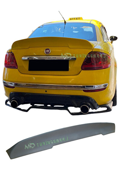Genel Markalar Fiat Linea 2007-2018 Uyumlu  Boyasız Fiber Spoon Spoiler