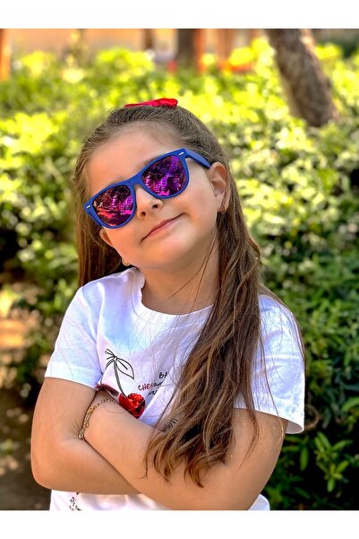 Polo Exchange Polo ExchanGe WAYFARER Children's Glasses - Blue/purple Mirror