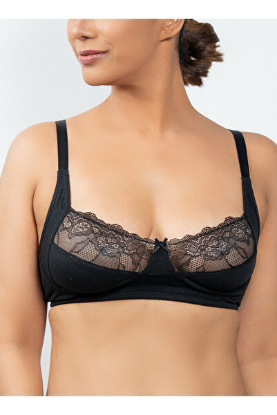 Aadaraya Set Of 3 - Laced Balconette Bra With Hook And Eye Closure