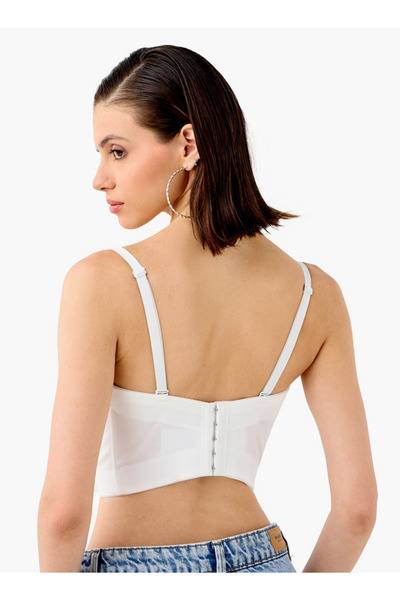 2Xtremz Pearl Embellished Strappy Crop Top