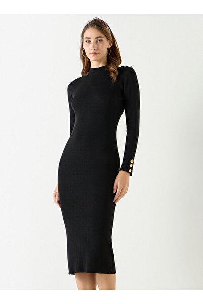 2Xtremz Textured Bodycon Dress With Long Sleeves