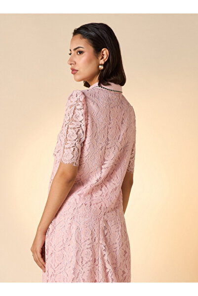 2Xtremz Laced Collared Top With Button Placket