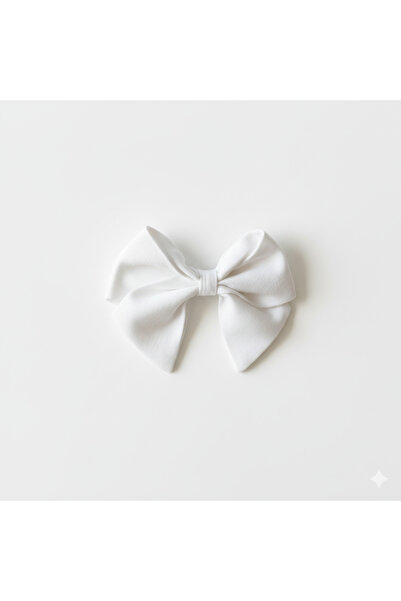 Uğurlu Anne Eli مشبك مدرسي أنيق وعصري مصنوع يدويًا من قماش الكتان الأبيض