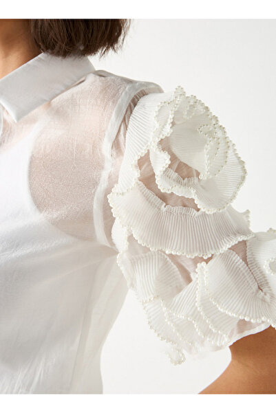 2Xtremz Textured Collared Shirt With Embellished Stylised Sleeves